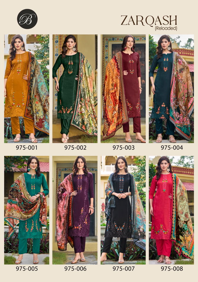 Zarqash By Belliza Cotton Embroidered Dress Material Wholesale Price In Surat
